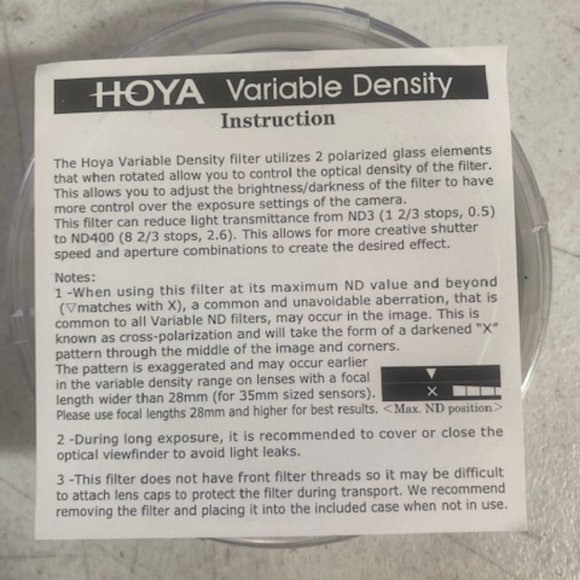 Hoya 77mm Variable Density Screw-in Filter (NEW) - Picture 8 of 9